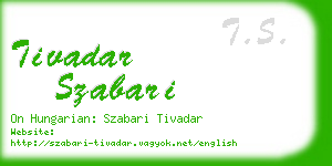 tivadar szabari business card